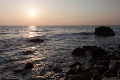 The ocean at sunset Stock Photos