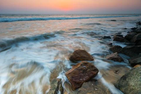 The ocean at sunset Stock Photos