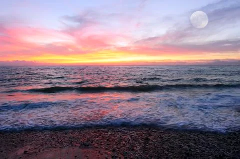 Ocean Sunset Stock Photos