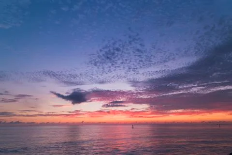Ocean at sunset.  Stock Photos