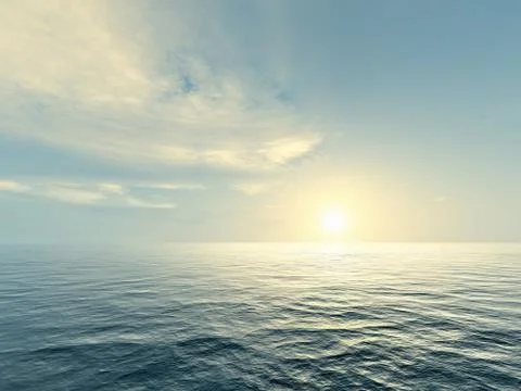 Ocean sunset Stock Photos