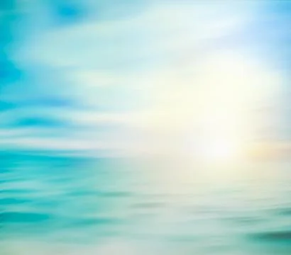 Ocean with sunset Stock Photos