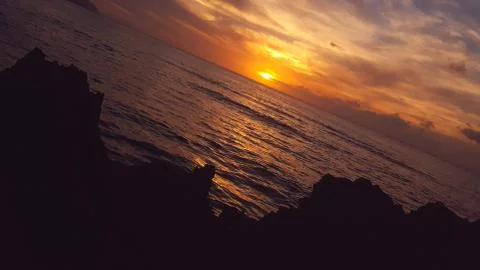 Ocean sunset Stock Photos