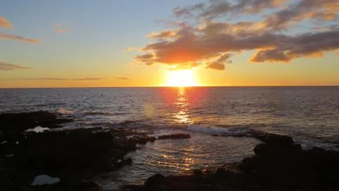 Ocean sunset Stock Photos