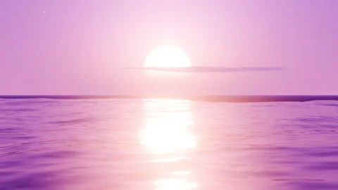 Ocean at sunset. pink sunset overlooking an ocean Stock-Footage 336432141