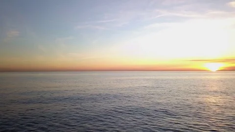 Ocean Sunset Pull-away 스톡 동영상 83899724