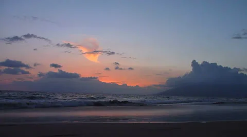 Ocean Sunset Real Time Stock Footage 23857487