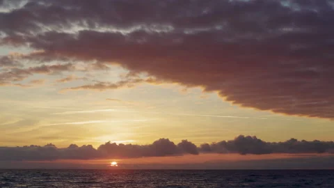 Ocean sunset seascape Stock Footage 260092387