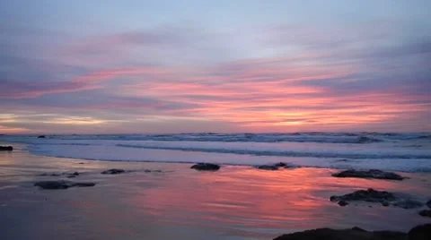 Ocean Sunset Time Lapse Stock Footage 10586741
