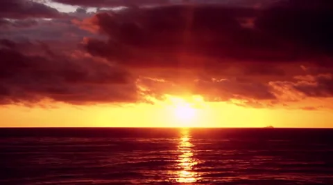 Ocean Sunset Time lapse Stock-Footage 33289955