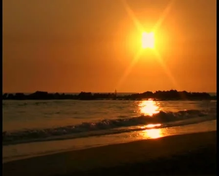 Ocean at sunset V1 - PAL Stock Footage 10757145
