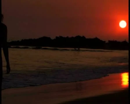 Ocean at sunset V2 - PAL Video stock 10757243