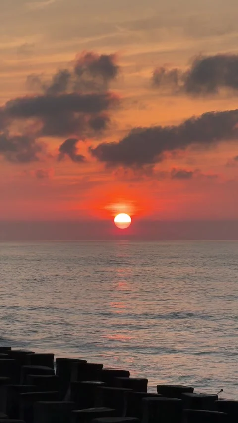 Ocean Sunset View Stock Footage 320769634