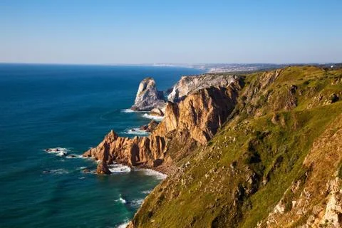 Ocean surf and cliffs Stock Photos