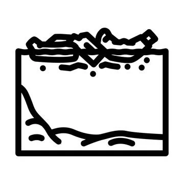 Ocean surface accumulating plastic waste pollution disaster Stock Illustration