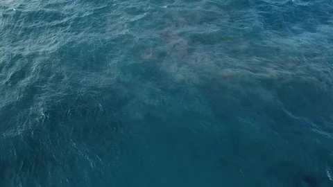 Ocean surface aerial view, flying forward over the sea by drone Stock Footage 106413539