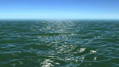 Ocean surface with big waves seamless loop background. Vídeo Stock 333303342