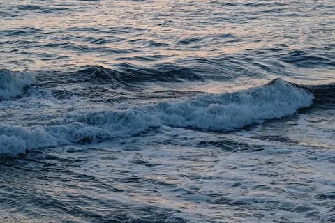 Ocean surface, small waves on the water Stock Photos