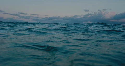 Ocean Surface at Sunset Stock Footage 156836736