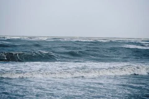 Ocean surface wave seamless. Underwater cartoon liquid pattern river and sea  스톡 사진