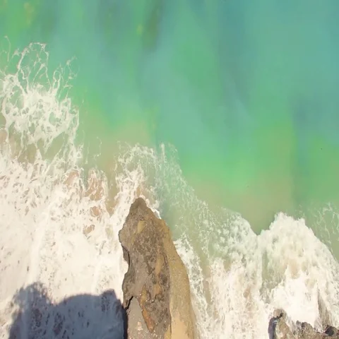 Ocean surface with waves from top view Stock Footage 69693692