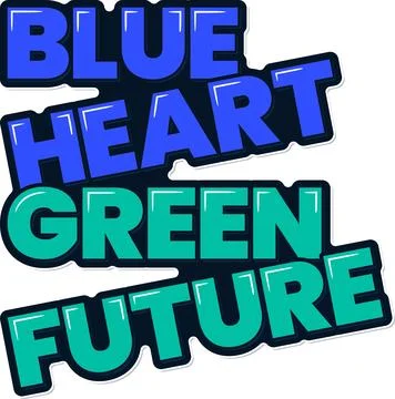 Ocean Sustainability Lettering Vector Design Stock Illustration