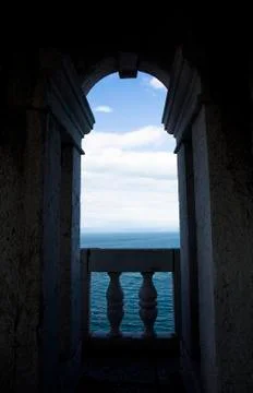 Ocean, through archway Stock Photos