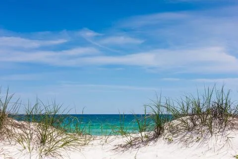 Ocean Through the Dunes Stock Photos