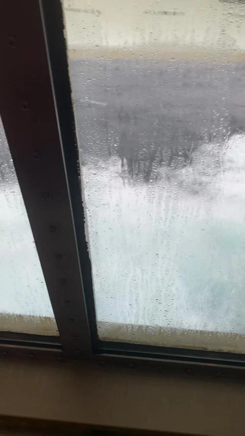 Ocean through window Stock Footage 253761660