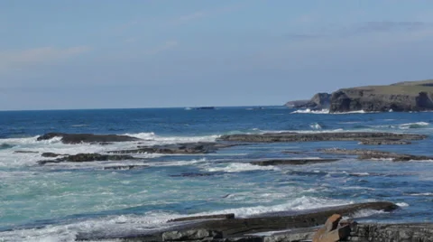 Ocean Timelapse of Waves against Rocks Ireland Stock Footage 37349070