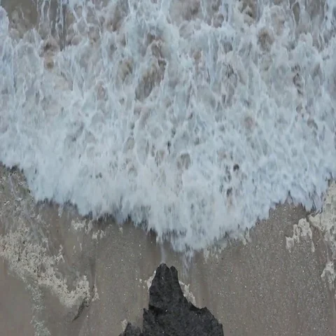 Ocean top view waves Stock Footage 69647037