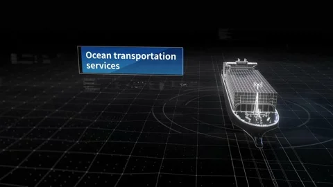 Ocean transportation services Video stock 167396264