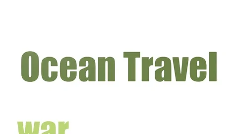 Ocean Travel Animated Tag Cloud On White Background Stock Footage 103663273