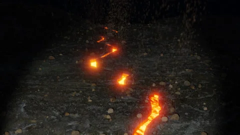 Ocean Trench Opens Stock Footage 135548706