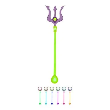 Ocean trident magic vector cartoon graphic 스톡 일러스트