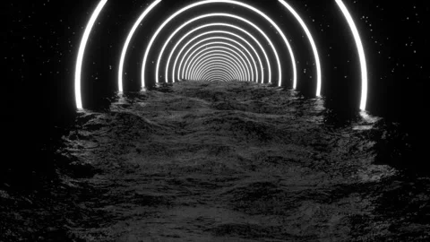 Ocean-tunnel circle Stock Footage 343870840