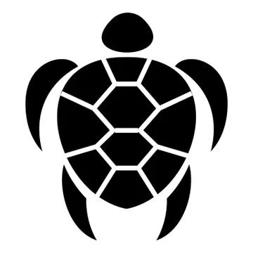 Ocean turtle icon, simple style Illustrazione stock