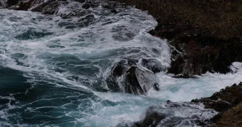 Ocean Undertow with waves Clip0821 Stock Footage 228895012