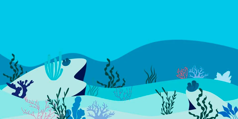 Ocean Underwater Background Stock Illustration