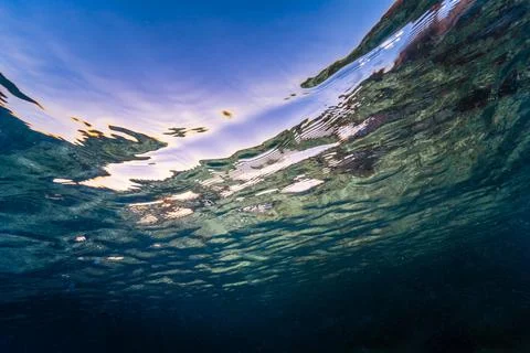 Ocean underwater background Stock Photos