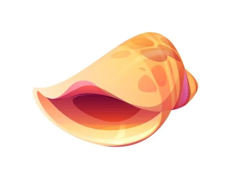 Ocean underwater conch cartoon seashell or mussel Stock Illustration