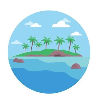 Ocean Vector Icon Stock Illustration