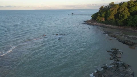 Ocean view from above Stock Footage 158655286