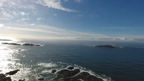 Ocean view aerial Vídeo Stock 90680282