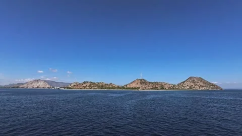Ocean View in the Alas Strait between Lombok and Sumbawa Islands Stock Footage 283964960