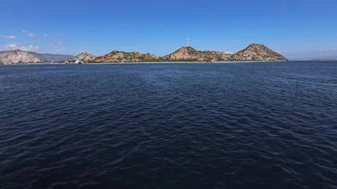 Ocean View in the Alas Strait between Lombok and Sumbawa Islands Stock Footage 283966492