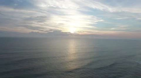 Ocean view of the atlantic from 9200 S Ocean Dr, Jensen Beach, FL Stock Footage 55848079