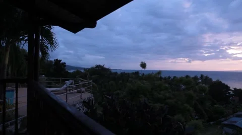 Ocean view from a balcony 스톡 동영상 63325926