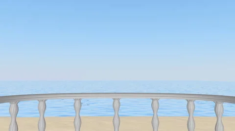 Ocean view from the balcony of the house Stock Footage 68843190