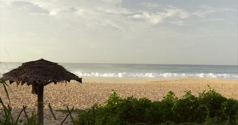 Ocean view. Beach, summer house Stock Footage 87062970